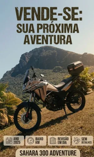 ? HONDA SAHARA 300 ADVENTURE 2025 - IMPECÁVEL! ?