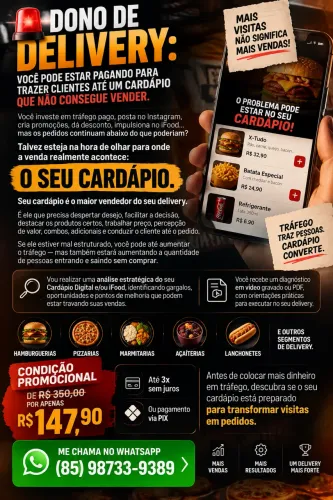 SEU DELIVERY NÃO VENDE MAIS ?