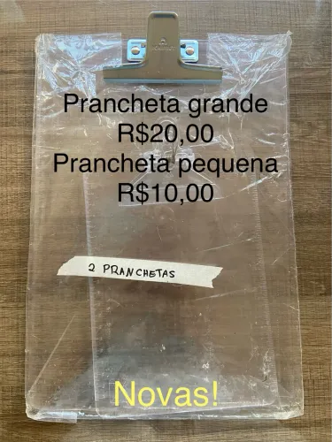 Kit 2 Pranchetas transparentes