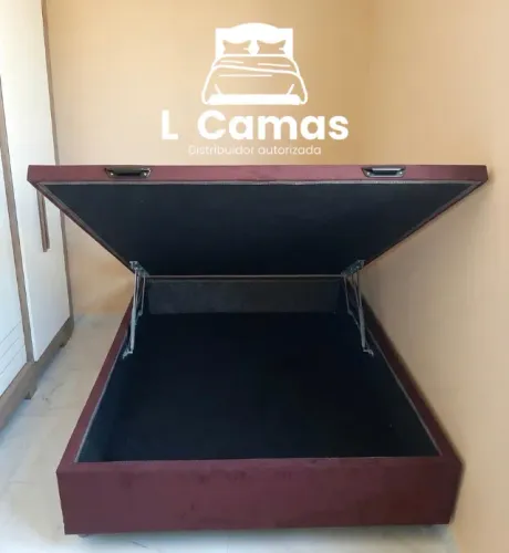 Baú casal Vinho suede