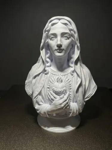 Busto Imaculado Coração De Maria 20cm Escultura Sacra