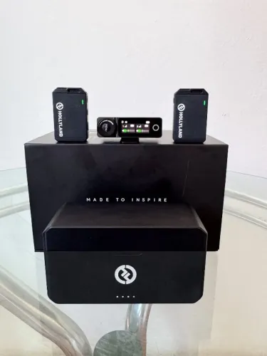 Kit Microfone Hollyland Lark Max Duo Completo na Caixa - Impecável
