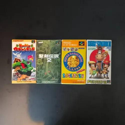 Lote Famicom: Super Mario Collection, Secret of Mana, Derby Stallion III, Wagyan Land