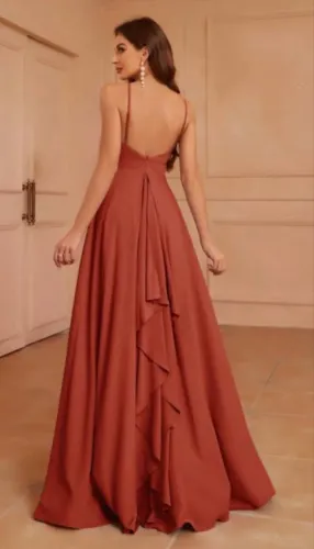 Vestido madrinha de casamento - terracota