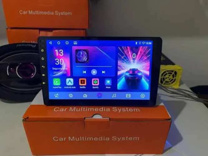 Multimídia 9P Android 4ram 32g carplay Netflix wifi Waze bluetooth universal 