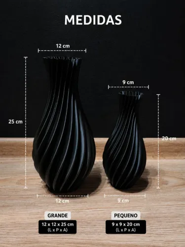 Vaso Decorativo Espiral Moderno Minimalista - 2 Tamanhos - Decoração