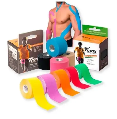 Fita de kinesio para tratamento.