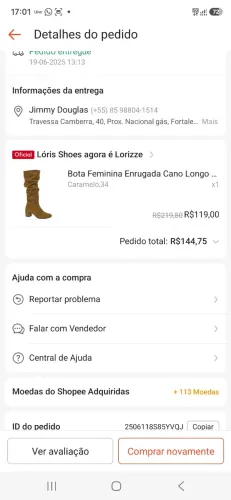 Bota Lóris Shoes, marrom, enrugada, cano longo, num: 34, usada 2 vezes. R$ 70,00 pix