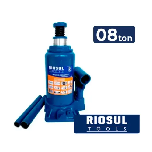 Macaco Hidráulico Tipo Garrafa 08 Ton - RIOSUL TOOLS