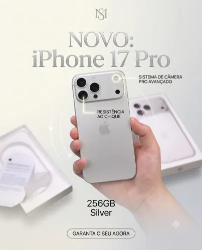 iPhone 17 Pro 256GB Silver Lacrado Original Apple Pronta Entrega