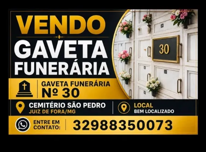 Vendo gaveta funerária no cemitério São Pedro