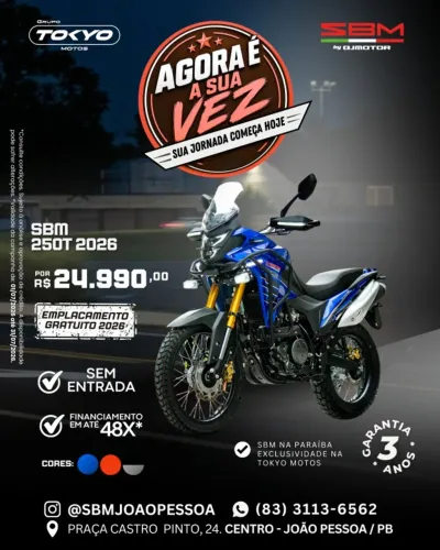 SBM 250T 2026 0KM - Financiamento Sem Entrada em até 48x