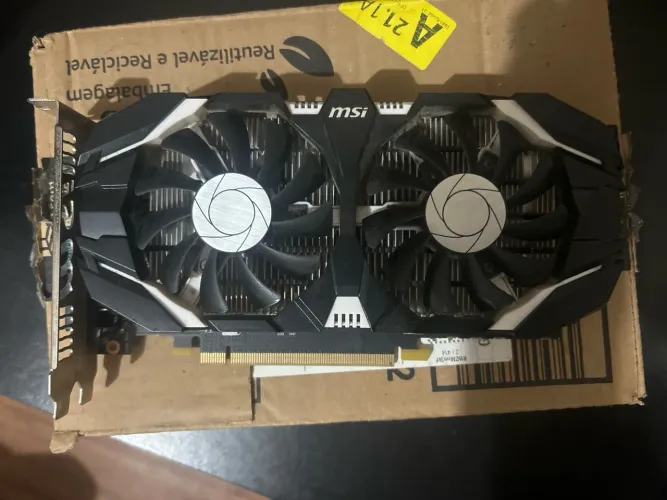 Placa de Vídeo, 1050 ti MSI dual fan