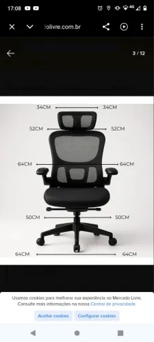 Cadeira gamer ergométrica