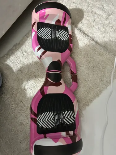Hoverboard Overboard Skate Elétrico 6.5 Bluetooth Com Led Cor Rosa Camuflado