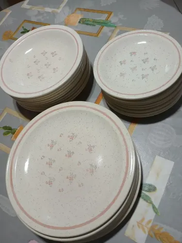 Pratos  fundo 9 raso 4 sobremesa 7  todos por 215 $$