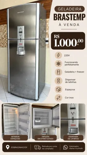 GELADEIRA BRASTEMP À VENDA