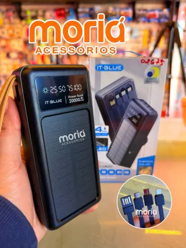 Carregador Portátil Power Bank 20000mah Energia Solar