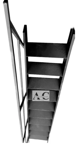 Escada Reta 50 x 3,5 mts ideal para lajes ate 2.80