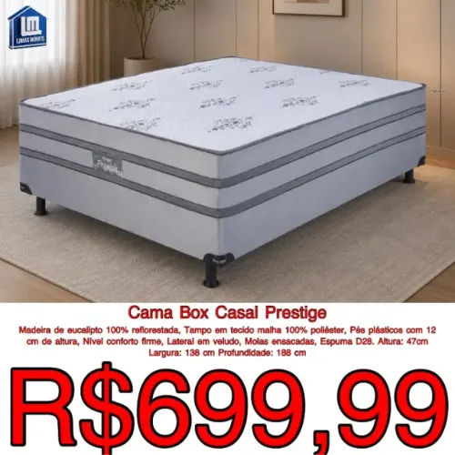 Cama box casal molas