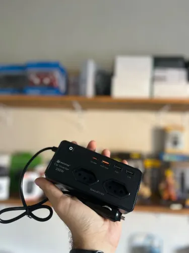 TOMADA 110V NO SEU CARRO - INVERSOR DE ENERGIA 350W