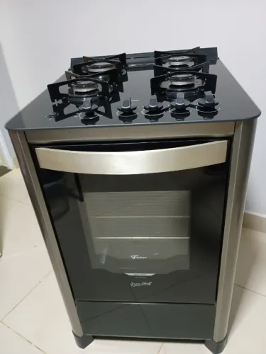 Fogão Fischer Gran Cheff 4 bocas - Mesa de vidro - Ótimo estado