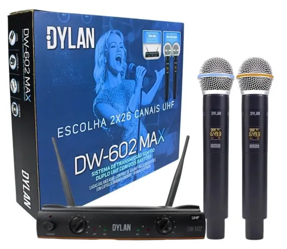 Microfone sem fio duplo Dylan