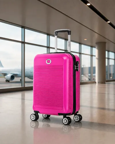 Mala de Viagem Santino Rosa Tamanho Grande 32KG NOVA SEM USO