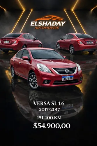 Nissan Versa SL 1.6 16V Flexstart 4P Aut. 2017