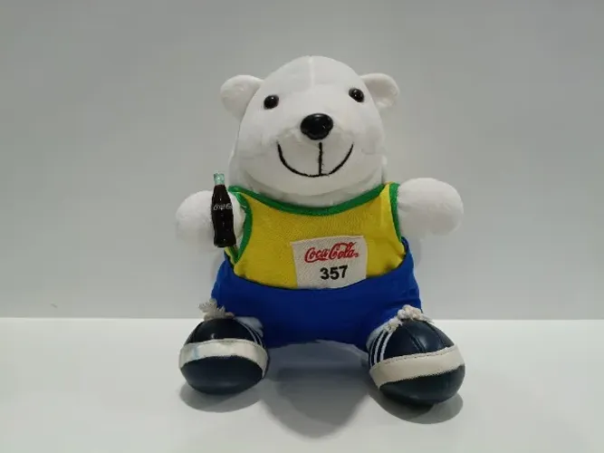 Urso de pelúcia esportista Atletismo Coca -Cola