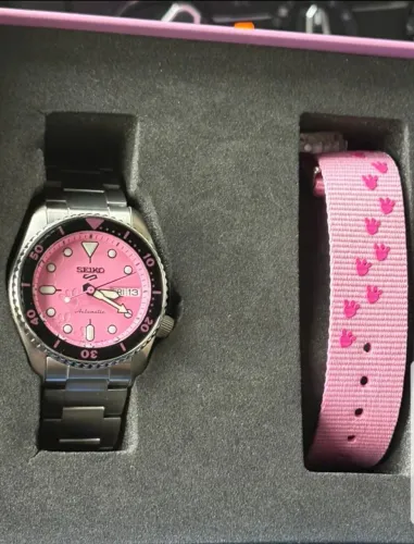 Seiko pantera cor de rosa