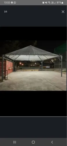 Tenda piramidal com calha 10x10