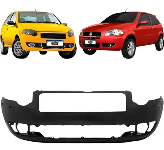 Parachoque Dianteiro Fiat Palio Siena 2008 A 2012 Gota Oval Preto