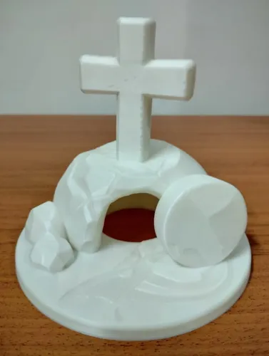 Enfeite Decoração de Páscoa: Sepulcro e Ressurreição - Ele Vive!