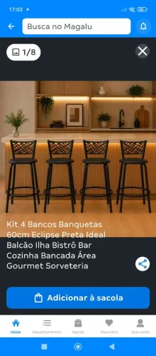 Cadeiras para área gourmet