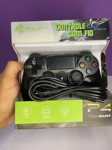 Controle Joystick com Fio para Ps4 KNUP