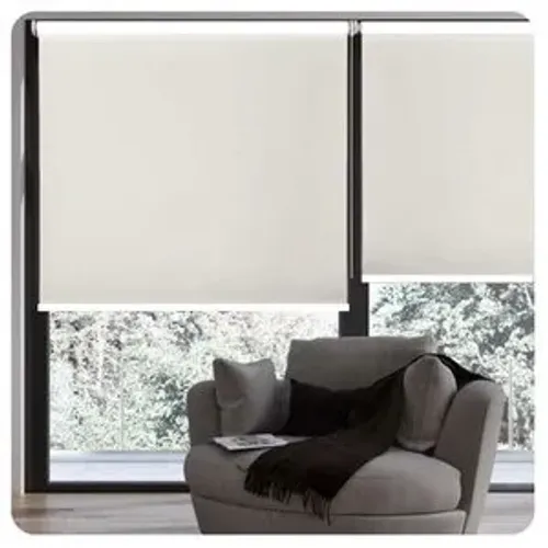 PERSIANA ROLO TECIDO BLACKOUT BRANCA 0,83X3,38