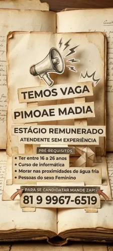 VAGA ATENDENTE ESTAGIÁRIA