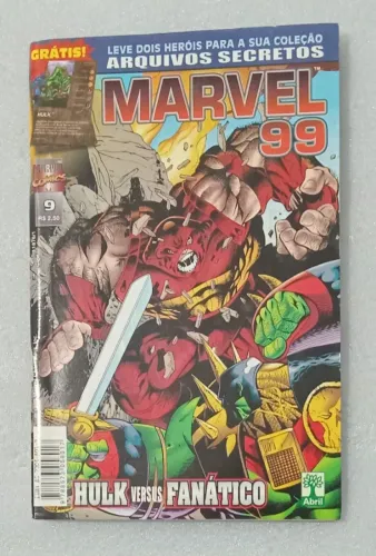 Marvel 99 n° 9 Abril - com os cards arquivos secretos