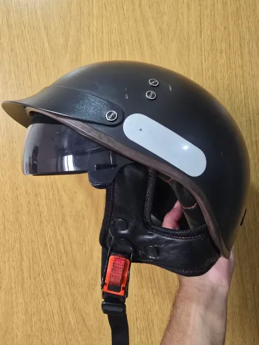 Capacete estilo retro custom certificado DOT, Oportu<br>certific DOTação internacional DOT.