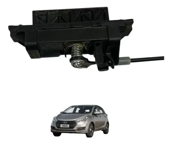 Maçaneta Externa Porta Mala Hyundai Hb20 2012 A 2018 Preto Traseira