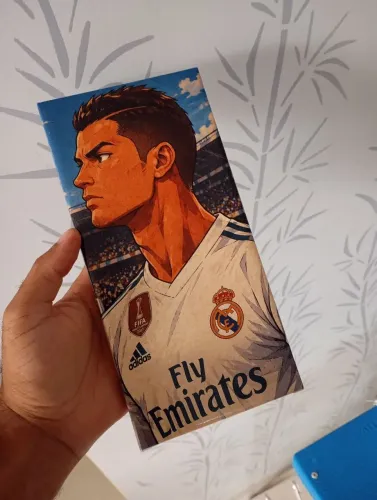 Plaquinha decorativa cristiano Ronaldo tamanho 25 por 12
