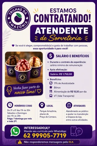 ATENDENTE DE SORVETERIA