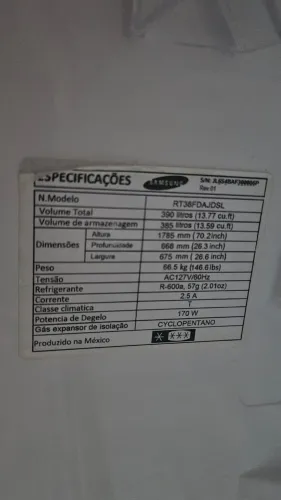 Geladeira Inox Samsung 390 litros