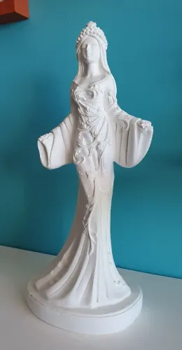 Estátua Iemanjá em gesso 28 cm
