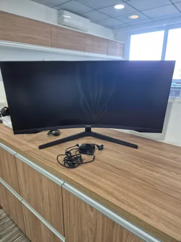 Tela Gamer Samsung Odysse<br>Monitor Gamer Samsung Odyssey G5 34" UWQHD, Tela Curva Ultrawide