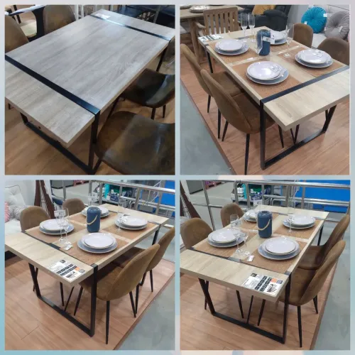 Mesa Mônaco Sala de jantar com 4 cadeiras + jogo de talheres completo.