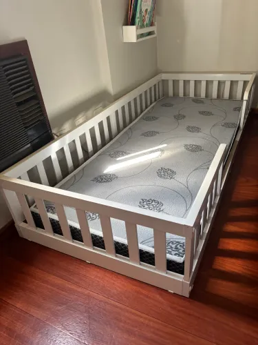 Cama infantil montessoriana + colchão (tamanho - solteiro)