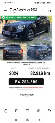 Mini Cooper Countryman S E All4 1.5 Híbrido 2024