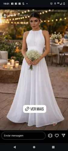 Vestido de noiva , acompanha lenço